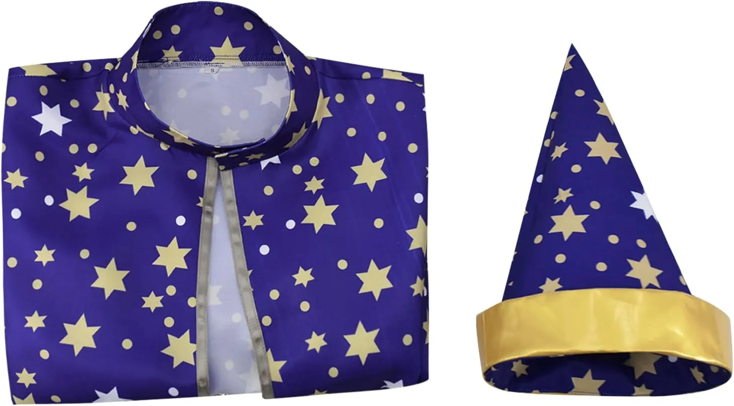 Wizard Costume Cloak And Hat Halloween Magic Wizard Cloak Robe For Adult