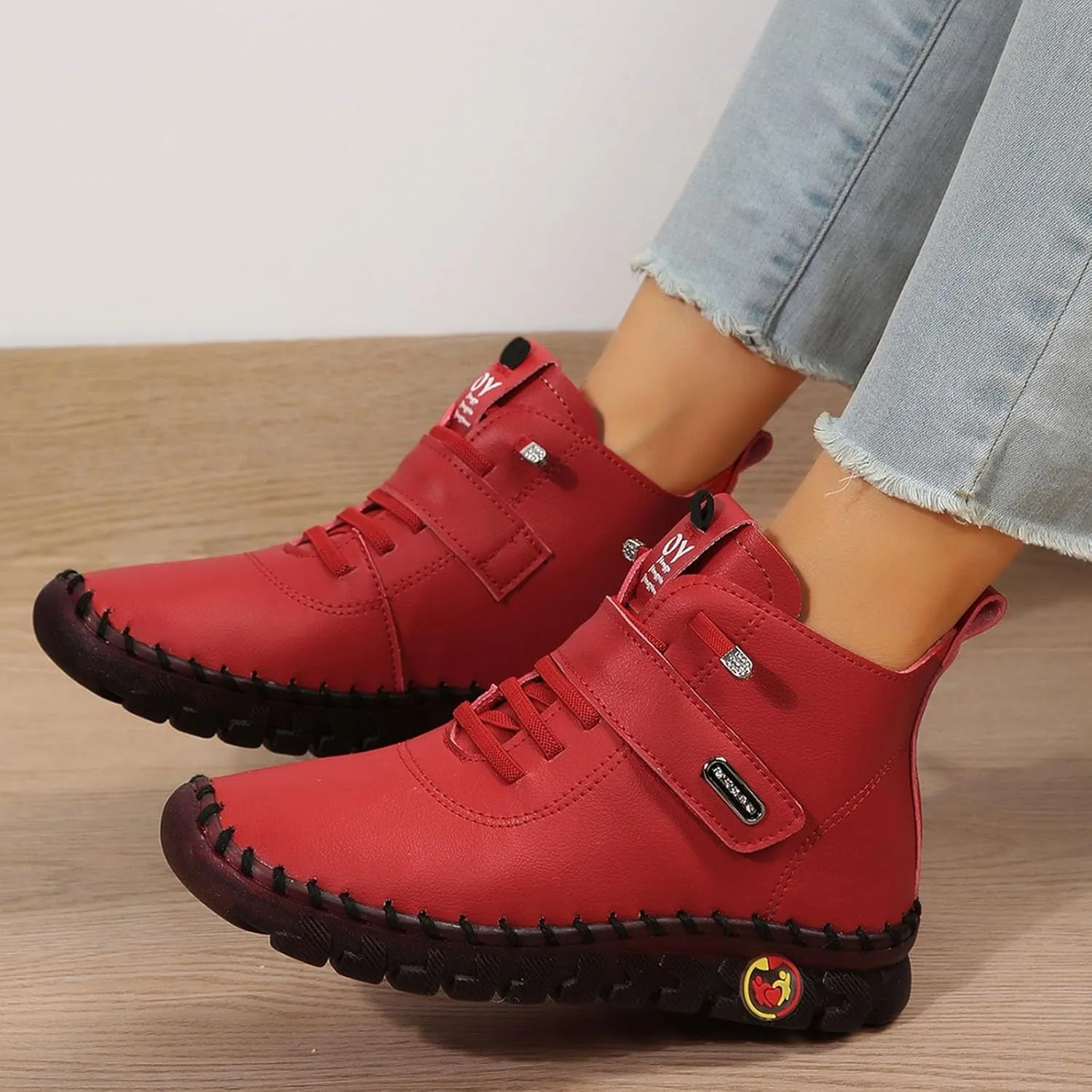 Womens Boots Fuzzy Fur Lined Insulated Warm Fashion Winter Boots for Women Thick Sole Anti-Slip Ankle Boots