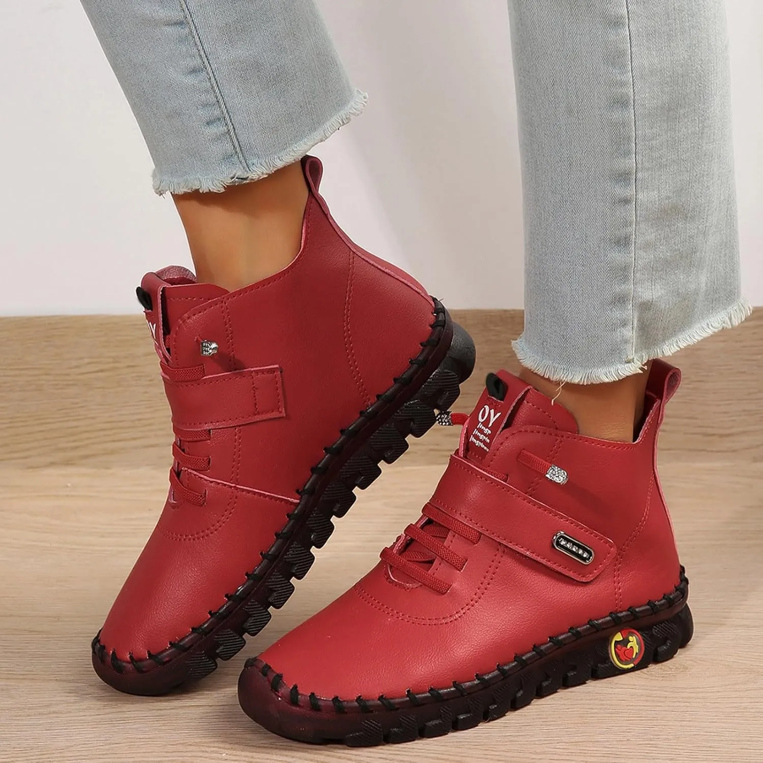 Womens Boots Fuzzy Fur Lined Insulated Warm Fashion Winter Boots for Women Thick Sole Anti-Slip Ankle Boots