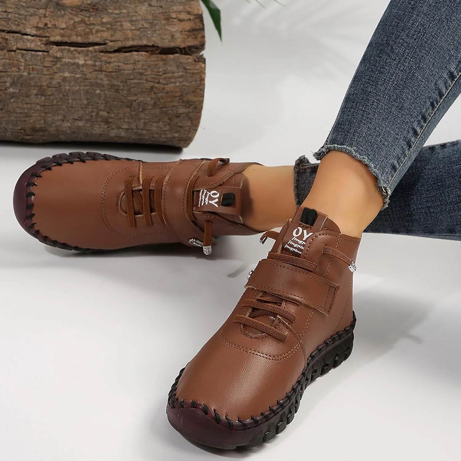 Womens Boots Fuzzy Fur Lined Insulated Warm Fashion Winter Boots for Women Thick Sole Anti-Slip Ankle Boots