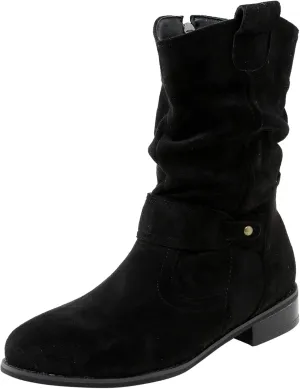 Womens Boots Insulated Warm Flock Thick Heel Boots for Women Side Zipper Durable Soft Winter Boots for Women