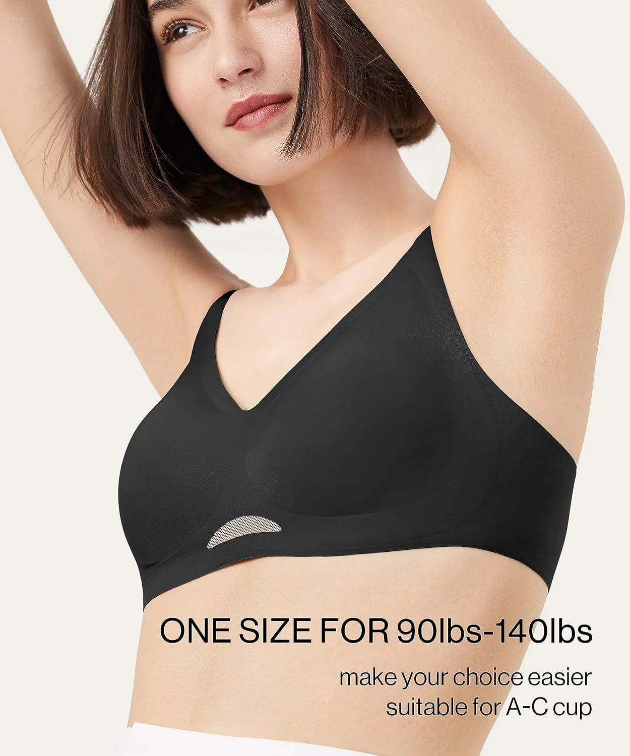 Women's Breathable OneSize Wireless Seamless Diamond Vest Bra
