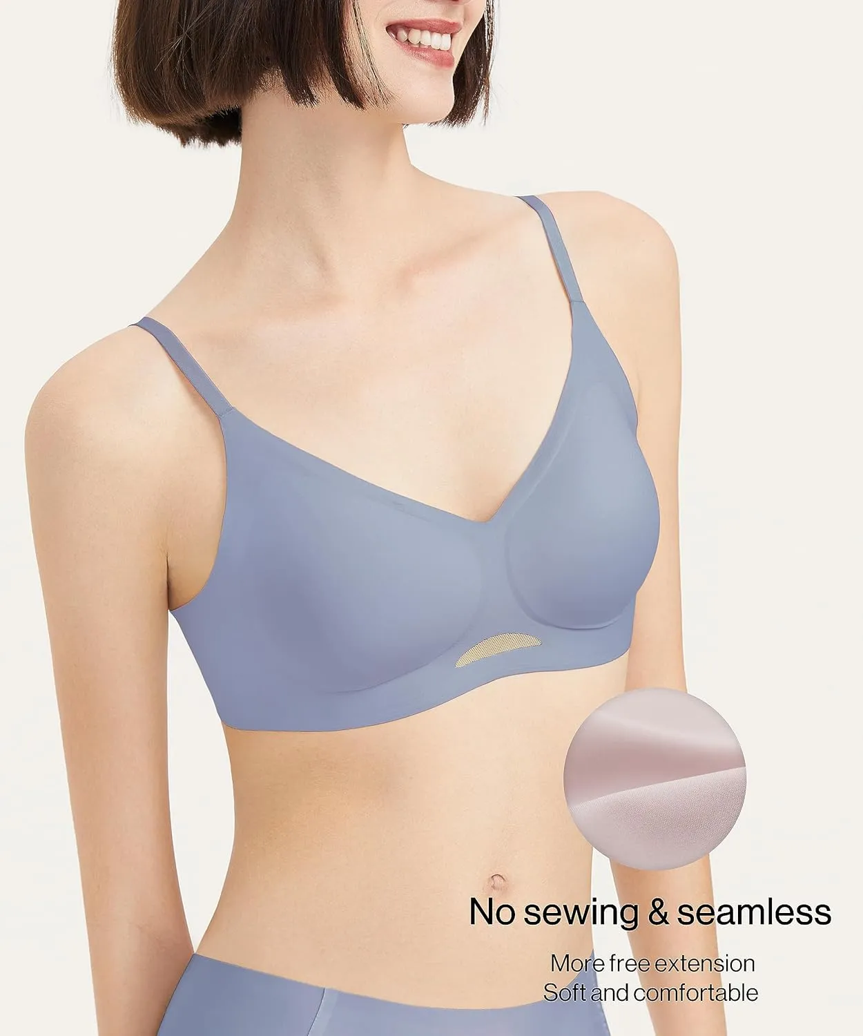 Women's Breathable OneSize Wireless Seamless Diamond Vest Bra