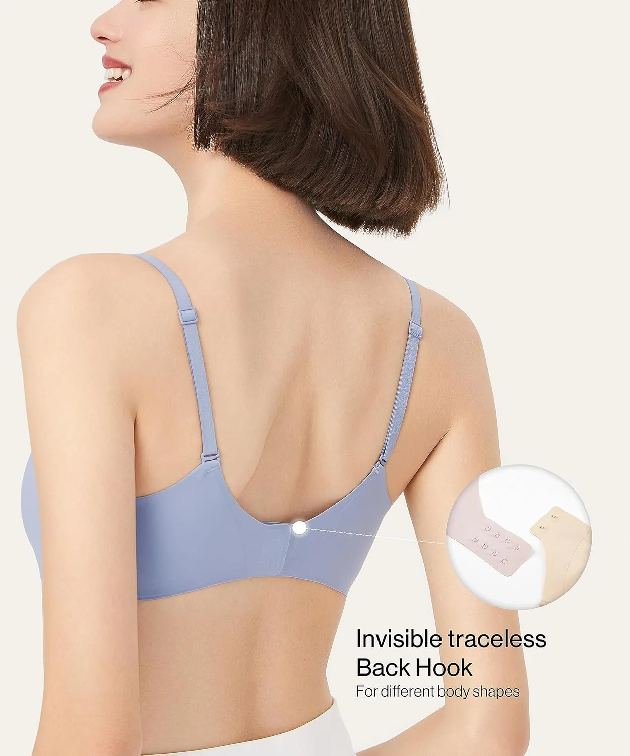 Women's Breathable OneSize Wireless Seamless Diamond Vest Bra