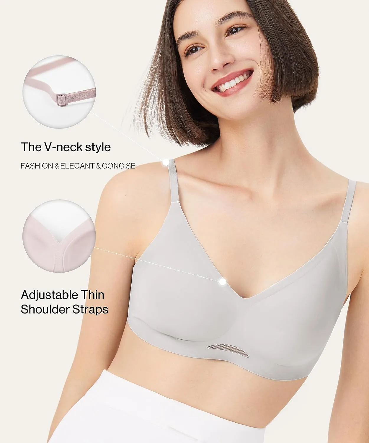Women's Breathable OneSize Wireless Seamless Diamond Vest Bra