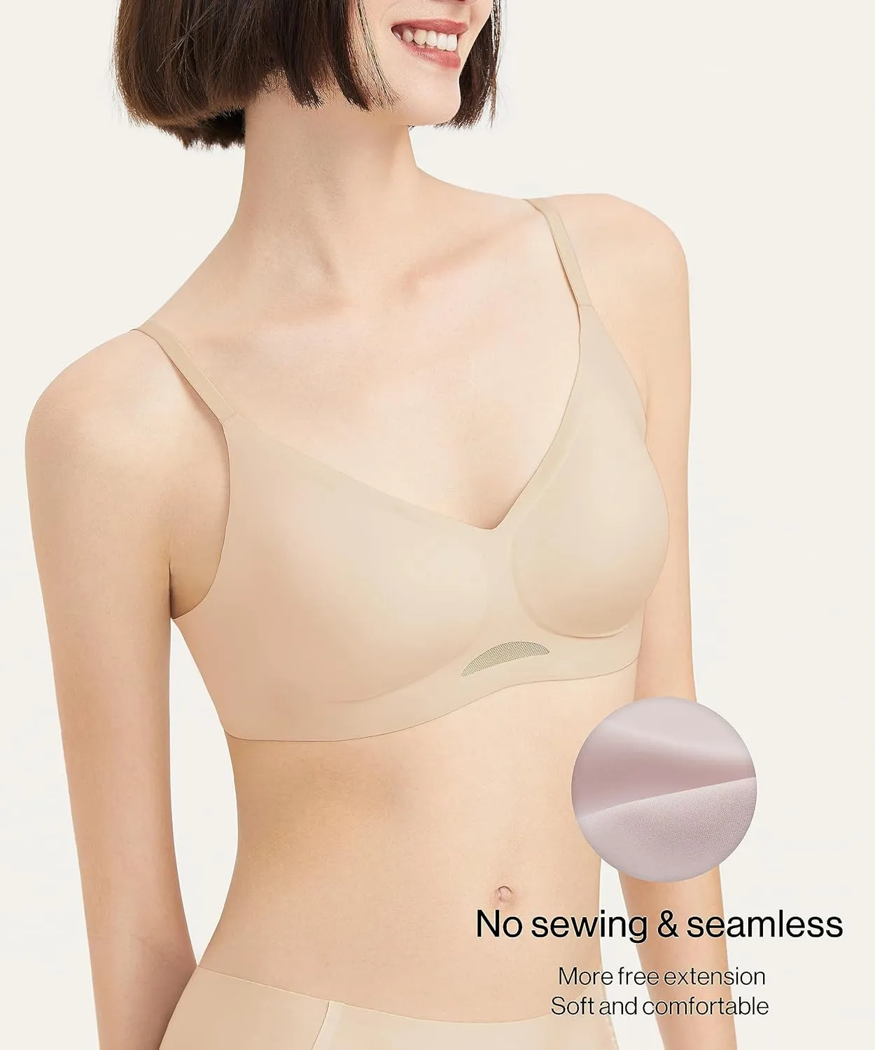 Women's Breathable OneSize Wireless Seamless Diamond Vest Bra