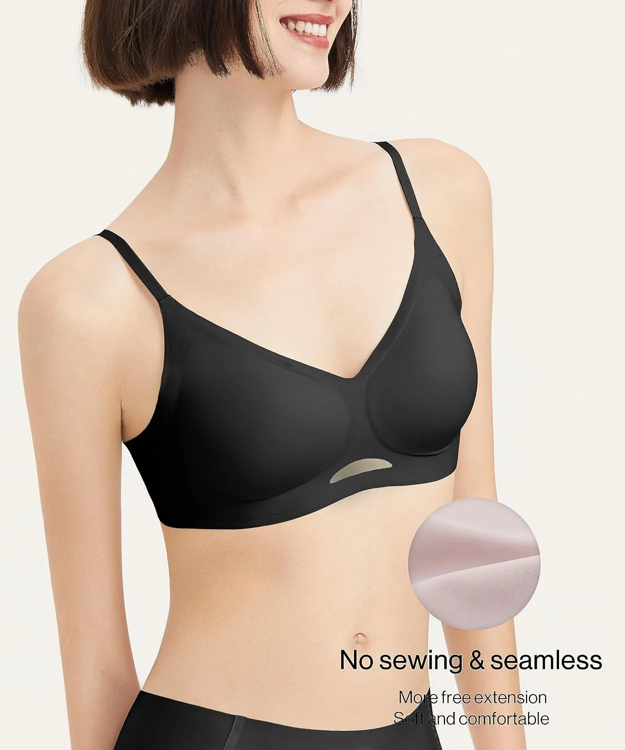 Women's Breathable OneSize Wireless Seamless Diamond Vest Bra