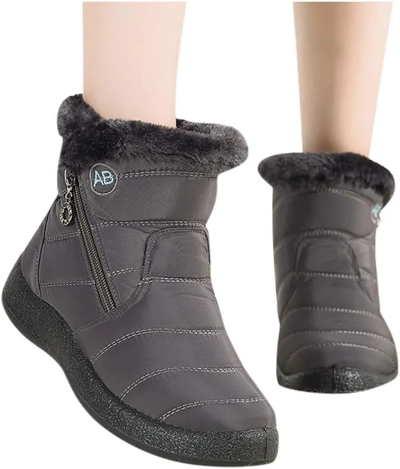 Womens Snow Boots Size 10 White Waterproof Womens Snow Boots Women Winter Boots Black Winter Boots for Women Wide Width Botas Para La Nieve De Mujer Waterproof Calientitas
