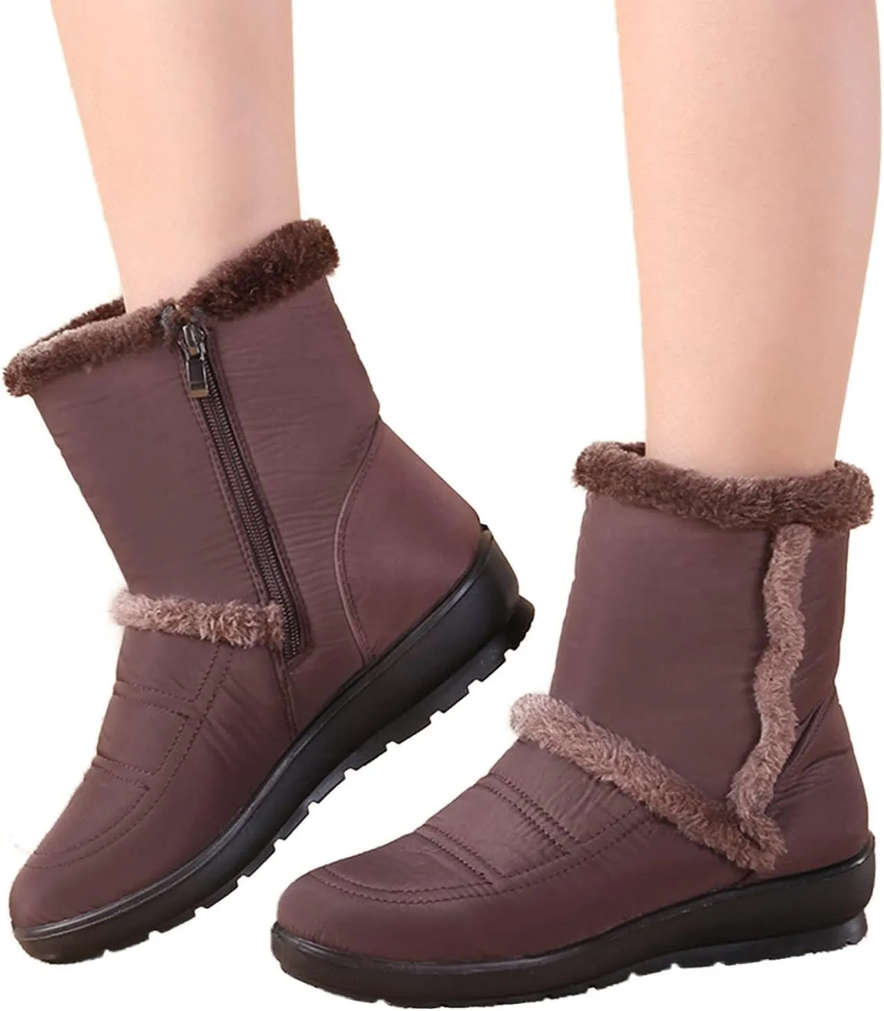 Women's Snow Boots Waterproof Snow Boots Warm Ankle Shoes Cold Weather Outdoor Work Boots Teens Winter Boots