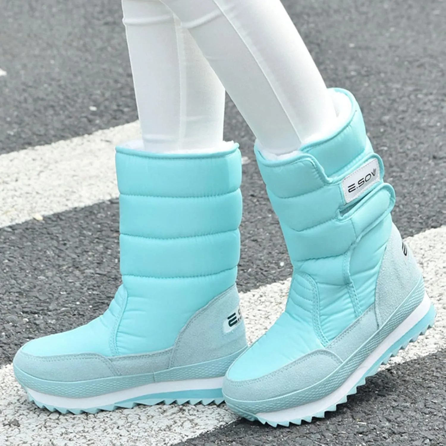 Women's Snow Boots Wide Width 9.5 Women's Snow Boots Ankle Short Fur Boots Womens Insulated Snow Boots Size 9 Outdoor Boots Women Brown Botas De Invierno Para Mujer Negras Largas