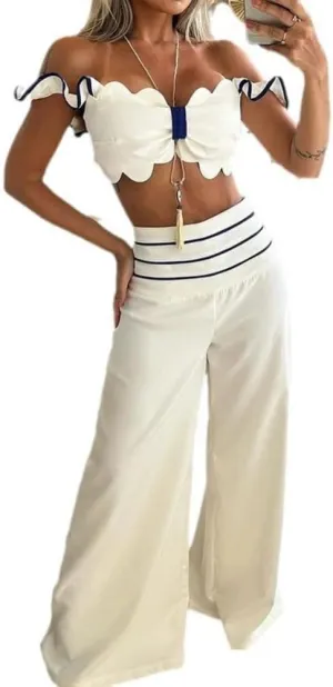 YELLOOP Boho Dresses for Women 2025 Two Piece Maxi Skirt Set Matching Sets Women Long Skirts Y2k Going Out Set