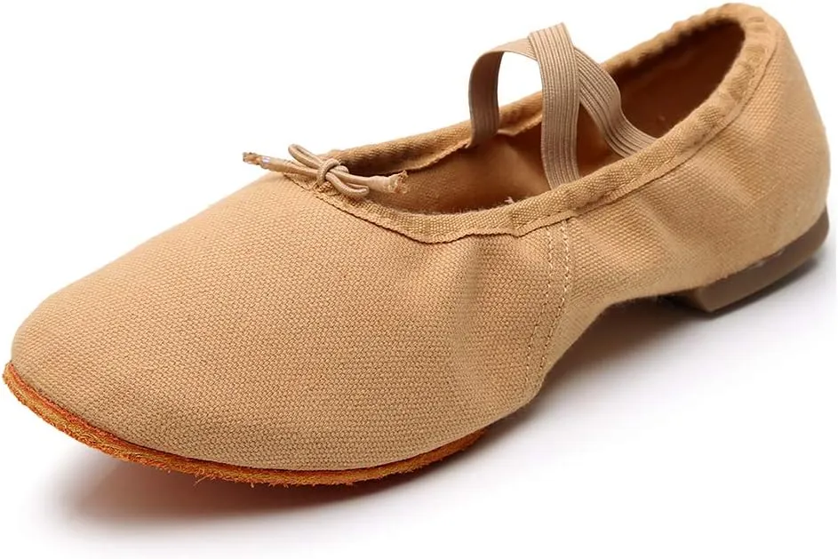 YKXLM Canvas Jazz Slip-On Dance Shoes for Adult Women,Model MFFBJSX