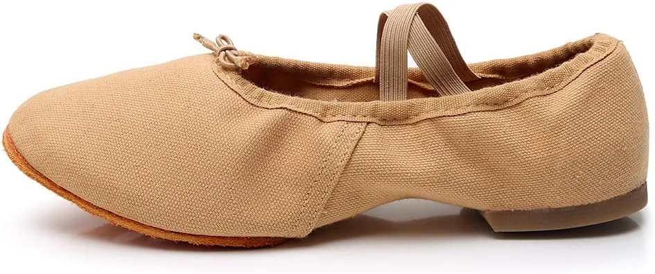 YKXLM Canvas Jazz Slip-On Dance Shoes for Adult Women,Model MFFBJSX
